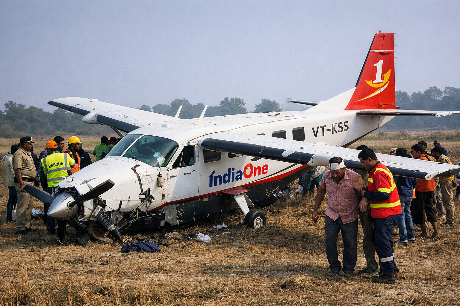 Odisha Plane Crash: Nine-Seater Aircraft Makes Emergency Landing Near Rourkela, Six Injured
