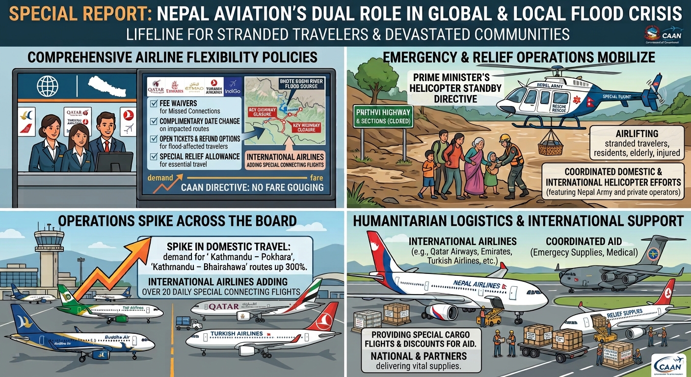 Lifeline in the Skies How Nepal's Aviation Sector Navigated the Flood Crisis